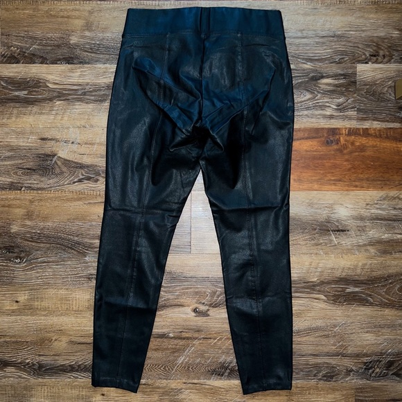 Old Navy High Waisted Stevie Faux Leather Pants - Black Pleather, Size M Petite - Picture 11 of 11